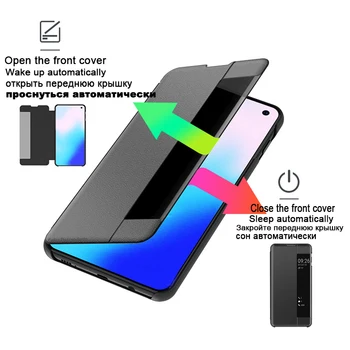 Pentru Samsung Galaxy S8 S9 S10 S20 Plus Ultra Caz Flip smart trezi Telefon Capacul din Spate Coque