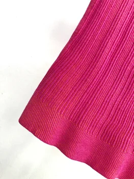 2020 Primavara-Vara Noi De Moda Pentru Femei De Culoare De Contrast Sexy Subțire Tricotate Tancuri Camis Timpul Liber Versatil Trendy