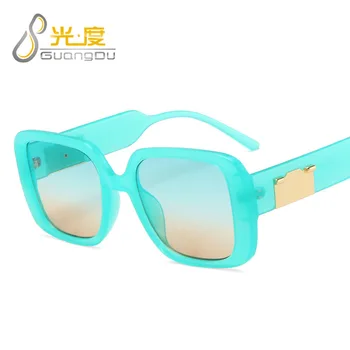 Bomboane de culoare dreptunghi ochelari de soare femei bărbați 2020 uv400 albastru verde roz ceai doamnelor moda ochelari de soare oculos de sol feminino