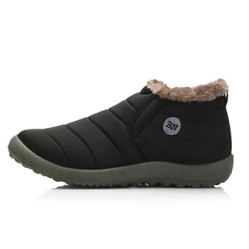 Noua Moda Barbati Pantofi De Iarnă De Culoare Solidă Cizme De Zapada De Pluș Tatăl Antiderapante Jos Ține De Cald Impermeabil De Schi Cizme Marimea 35 - 48