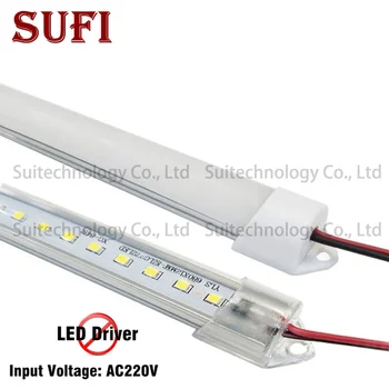5pcs AC 220v LED Rigide, Benzi fara Sofer 20/30/40/50cm SMD2835 LED Bar de Lumină Nu este Nevoie de Putere Pentru DIY Bucătărie Contra Lumina Lămpii