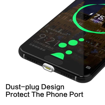 Magnetic de Încărcare Wireless Qi Charger Dock Tip C Cablu Pentru Huawei iphone samsung 5A Magnetic Super-Încărcător Dock Titular