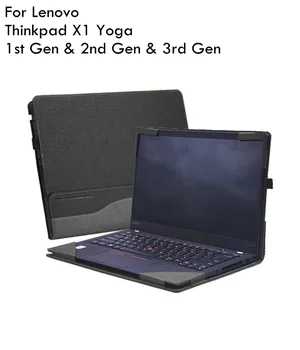 Caz Pentru Lenovo Thinkpad X1 Yoga 14 inch 1 Gen & 2nd Gen & 3rd Gen Laptop(Nu se Potrivesc 4th Gen) Folio Piele PU Stand Greu de Caz