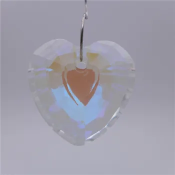 32mm piersici/inima/iubire forma de pandantive candelabru DIY picături accesorii AB/curcubeu/metalice lampă de sticlă constatările cutain scânteie 12buc
