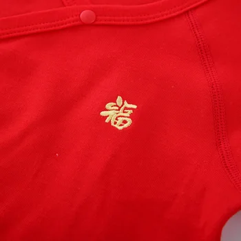 Copilul romper chineză roșu haine nou-nascuti mâneci lungi copii haine pentru copii salopete copii, băieți și fete haine copii footies vladan