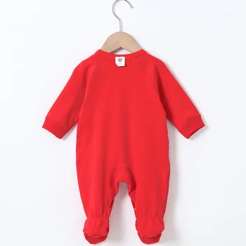 Copilul romper chineză roșu haine nou-nascuti mâneci lungi copii haine pentru copii salopete copii, băieți și fete haine copii footies vladan