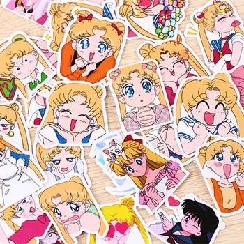 40pcs Anime Sailor Moon Autocolant Paster Desene animate Album Ambarcațiuni Decor Costume Cosplay Prop Accesorii