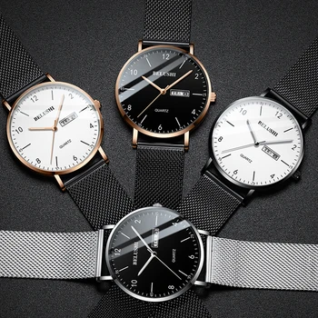BELUSHI Mens Ceasuri Ultra Slim Ceas Brand de Top Ceas de Lux Barbati de Moda Casual, Business Impermeabil Ceas de mână Pentru bărbați Dial 40