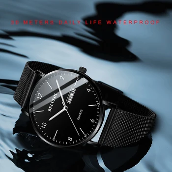 BELUSHI Mens Ceasuri Ultra Slim Ceas Brand de Top Ceas de Lux Barbati de Moda Casual, Business Impermeabil Ceas de mână Pentru bărbați Dial 40