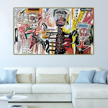 Citon Jean Michel Basquiat《Filistenilor》Arta Graffiti Panza Pictura Ulei De Artă Decorativă De Imprimare Imagine Decor De Perete Decor Acasă