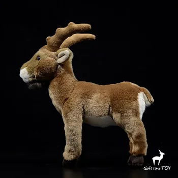 Rar animal de pluș jucărie moale viața reală pluș Ibex spaniol păpuși jucarii model prezent Decor de buna calitate Capra pyrenaica
