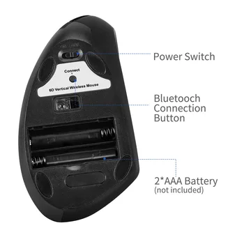 Mouse-Ul Fără Fir Vertical Ergonomic Bluetooth Laptop Fotoelectric Joc Acasă