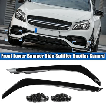 Fața Inferioară a Barei de protecție Parte Splitter Spoiler Canard pentru Mercedes Benz W176 O-Cl A180 A200 A220 A250 A45 AMG 2016-2018