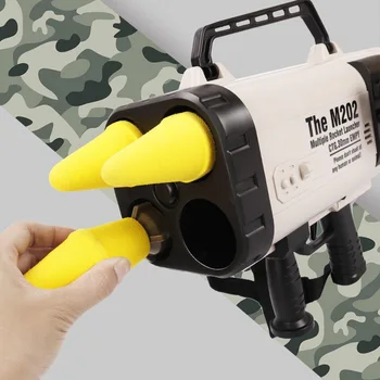 M202 Mortar militar model de jucărie patru execută foc muguri Lansează Bazooka Plastic Asambla Arme+Bullet de elită pace Cadou pentru baieti
