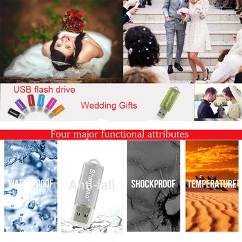 SHANDIAN noua creatie unitate flash usb pen drive 64GB 32GB 16GB 8GB 4GB de stocare extern fotografie de nunta de Moda cadou