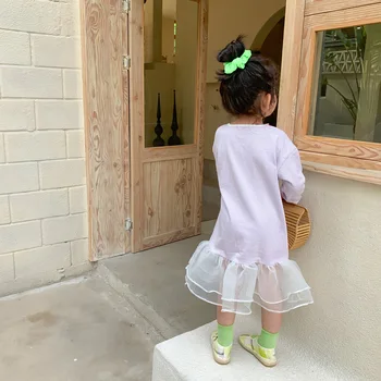 Fete Dress Toamna Anului 2020 Nouă Copii Cu Maneca Lunga Din Bumbac Cusut Rochii De Printesa Pentru Copii Copilul De Moda Trumper Ochiurilor Rochie