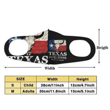 Statele UNITE ale americii American Texas Bull Flag amuzant Bumbac lavabile refolosibile pm2.5 copii barbati femei