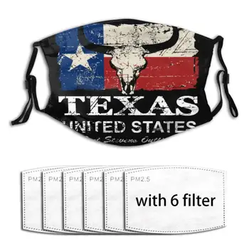 Statele UNITE ale americii American Texas Bull Flag amuzant Bumbac lavabile refolosibile pm2.5 copii barbati femei