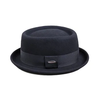 2020 Bărbați Fedora Pălărie de Moda Pur Australia Lână Pălărie Bărbați cu Pork Pie Hat pentru Clasic Biserica Lână Pălărie de Fetru