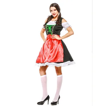 Germania, Oktoberfest Dirndl Chelnerita Costum De Halloween Bavarez Petrecere De Carnaval Cosplay Bere Fata De Servitoare Rochie Fancy