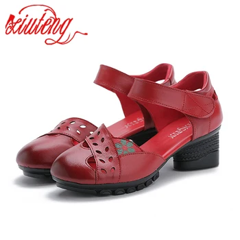 Xiuteng 2020 Fierbinte Vinde Femei Casual De Vara Moda Hollow Respirabil Sandale Exterior Gros, Pantofi Cu Toc New Sosire
