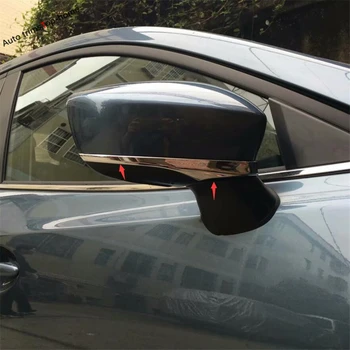 Yimaautotrims Bara Fata proiectoare Ceata Lampi / Usa Oglinda Retrovizoare Frecare Benzi ABS Capacul Ornamental Pentru Mazda 2 Demio - 2019