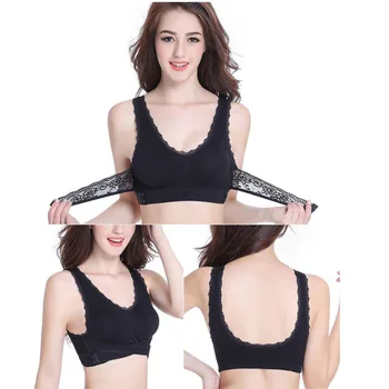 Fără fir Sutien Push-Up Sutien Reglabil Lace Front Cataramă de Lenjerie intima Pentru Femei lenjerie modis bralette de fitness Feminin sutien fără Sudură