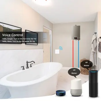 WiFi Cazan Inteligent Comutator Încălzitor de Apă de Viață Inteligentă Tuya Control de la Distanță APP Amazon Alexa Ecou de Start Google Voice Control Panou de Sticlă
