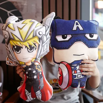 Anime super-Erou Superman, Iron Man, Căpitanul America, Thor perna Cosplay Adult Copii Drăguț desen Animat de Imprimare de Pluș