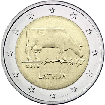 Letonia Aviculturii 2016 2 Euro Reale Original Monede Monede Valutare Unc