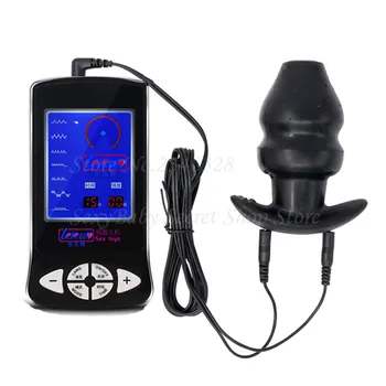 Electro Soc Gol Butt Plug Enemator 10 Viteza Vibrator Anal Dilatator Peep Electric de Masaj Jucarii Sexuale pentru Barbati Femei Cupluri