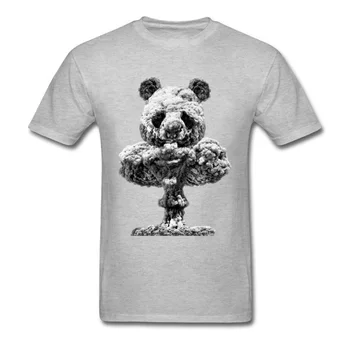 2018 New Sosire Epocă Atomice Panda Print T-shirt Pentru Om Bumbac Maneca Scurta XXXL Topuri Teuri Noutate Desene animate Nor de Ciuperca