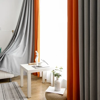 Stil Nordic Draperii pentru Living Gri Decor Camera Izolate Termic Solid Draperii de Îmbinare Dormitor Perdea de Pană de curent