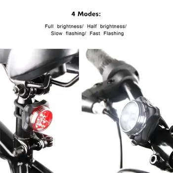 Biciclete electrice de Lumină Reîncărcabilă USB cu LED 4 Modul Electric Faruri de Bicicletă Tailight Lanterna Bicicleta eBike Accesorii