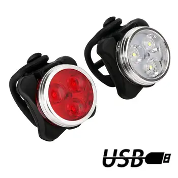 Biciclete electrice de Lumină Reîncărcabilă USB cu LED 4 Modul Electric Faruri de Bicicletă Tailight Lanterna Bicicleta eBike Accesorii