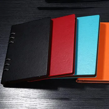 A5 Standard Internațional Universal Șase Găuri volante Notebook-uri de Lux de Afaceri Emulare Spirală din Piele PU Jurnal de Carte