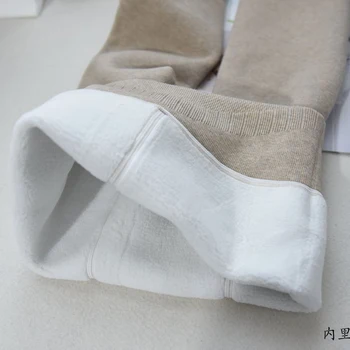 Femeile Gros de Lână Cald Chilot Cașmir, Lână Subțire Cald Ciorapi Dresuri Picior Complet/fara calcii Bomboane de Culoare Colanti