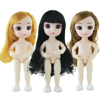 Noi 16cm BJD Papusa 13 bunuri Mobile Articulate de Păpuși Drăguț de Culoare mai Multe Coafuri Papusa pentru Fete Jucarii sex Feminin Nud Corpul de Moda Cadou