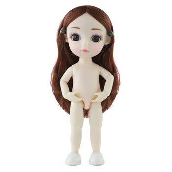 Noi 16cm BJD Papusa 13 bunuri Mobile Articulate de Păpuși Drăguț de Culoare mai Multe Coafuri Papusa pentru Fete Jucarii sex Feminin Nud Corpul de Moda Cadou