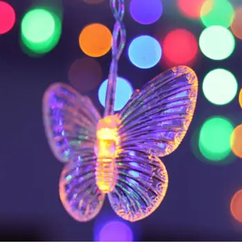 1,5 m/2,5 m-a CONDUS Fluture Șir de Lumini Zână Craciun Ghirlanda de Lumini în aer liber Acasă Pentru Nunta/Petrecere/Cortina Decor Acasă