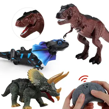 Copiii de Control de la Distanță Dinozaur Jucărie Electronică T-Rex Dino cu Mersul pe jos Hohote Strălucire Ochi pentru Copii mici, Băieți și Fete