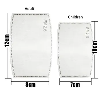 100 buc/Lot 5 Straturi PM2.5 Masca De Hârtie De Filtru Anti Praf De Gura Masca De Fata Filtru De Carbon Activ De Îngrijire A Sănătății Pentru Copil Adult