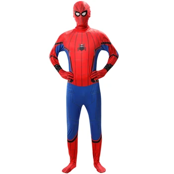 Spider cosplay om costume alb copii costum pentru Bărbați supererou Versuri Paianjen Miles Morales Zentai Băiat Model de costume pentru adulți