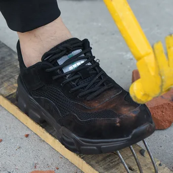 DAILOU Indestructibil Pantofi pentru Bărbați de Siguranță Pantofi de Lucru Tot Sezonul în aer liber, Non-alunecare din Oțel Mijlocul Unic Usoare Bărbați Cizme de Dropshipping
