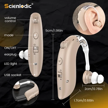 BTE Reîncărcabilă aparat auditiv Urechea Ajutoare Auditive Super Sunet Ureche Amplificator de Sunet Reglabil audiere Amplificator Pentru persoanele în Vârstă