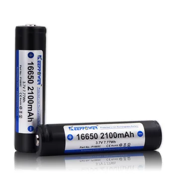 2 buc KeepPower 16650 baterie 2100mAh protejate litiu baterie reîncărcabilă P1665C 3,7 V acumulatorul original