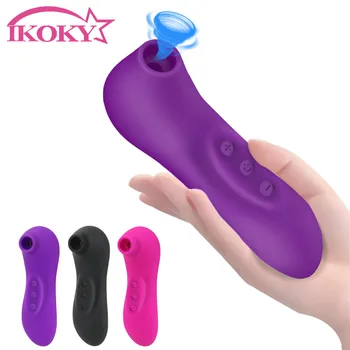 IKOKY Sex Oral Lins Biberon Suge Clitorisul Fraier Vibrator sex Oral Limba Vibratoare Clitoris Vagin Stimulator pentru Femei Jucării