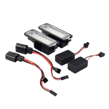 2 buc Auto 12V LED Numar inmatriculare Lampa de Lumina pentru GOLF 4 5 6 7 Polo 6R 9N Passat B6 /Phaeton Accesorii Auto