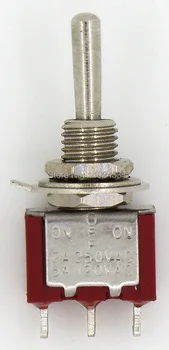 10buc/lot MTS-113 perfora cu diametrul de 6 mm 1 auto blocare 1 reset 3 pin ON - OFF - (ON) SPDT 3 poziții de comutare