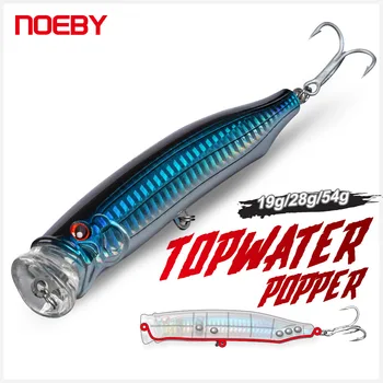 NOEBY 2 buc Popper Momeli de Pescuit 100 120 150 mm 20 29 55g Set de Wobblere Topwater Artificiale Greu Momeală pentru Ton GT Momeală de Pescuit
